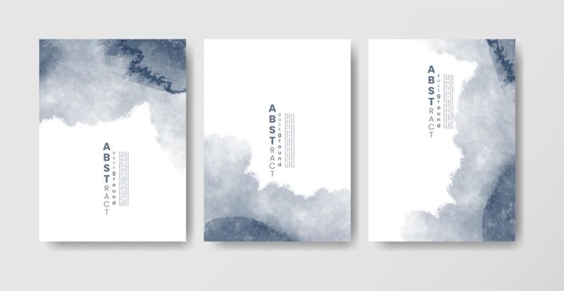 Set kaarten met hand getrokken blots element op witte achtergrond Ontwerp voor uw datum briefkaart