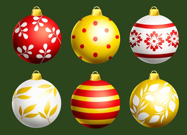 Set kerstbal ornament