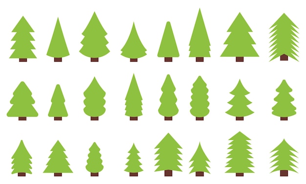 Set Kerstboom Vector