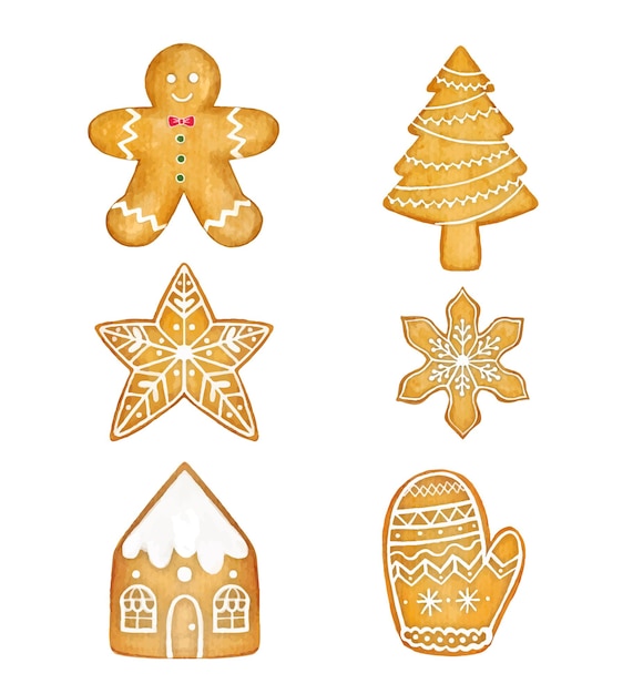 Set kerstkoekjes peperkoek