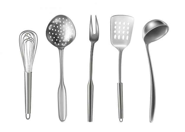 Vettore set di utensili da cucina