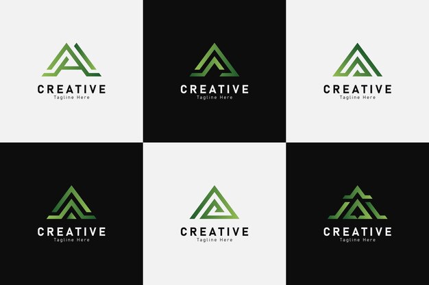 Set kleurovergang een logo-sjablonen
