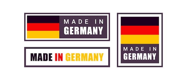 Set of labels made in germany