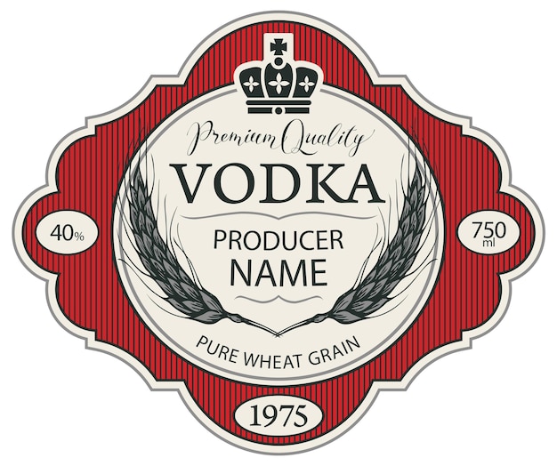 Set labels for vodka