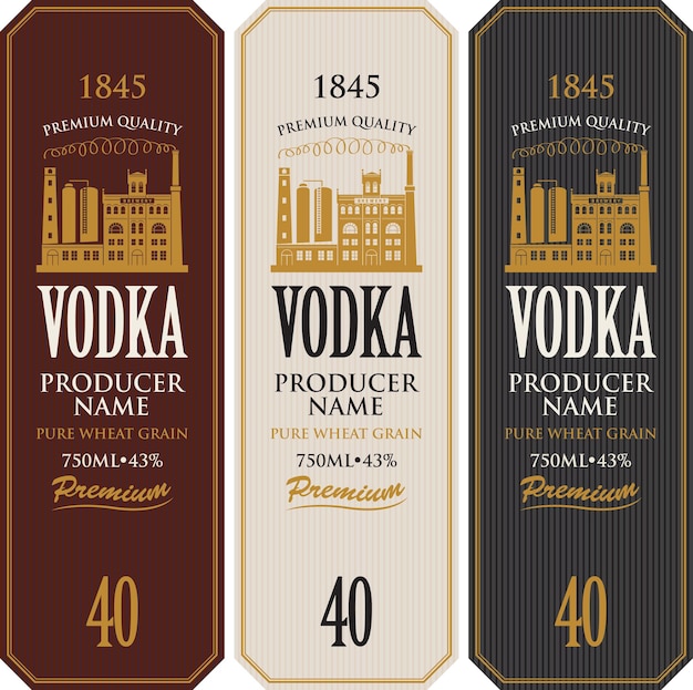 Set labels for vodka