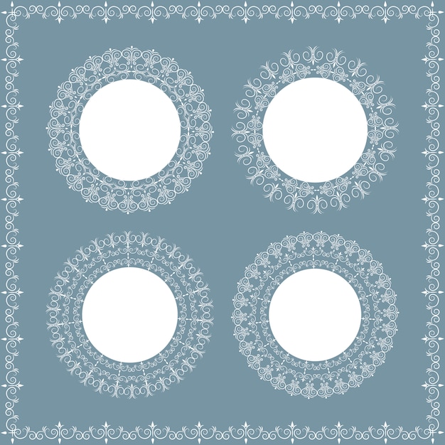 Vector a set of lace napkins