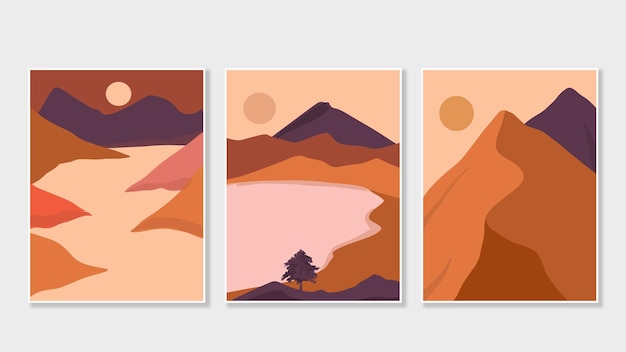 A set of landscape painting