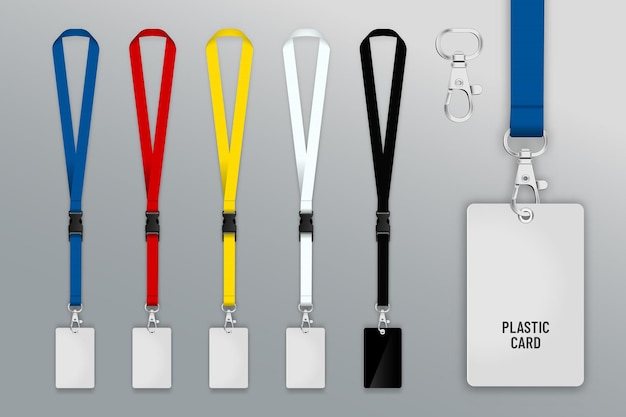 set lanyards in verschillende kleuren en insignes