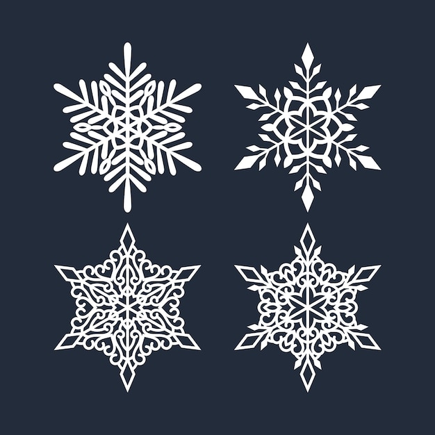 Set of laser cutting openwork snowflakes. Christmas decoration,laser cutting  snowflakes