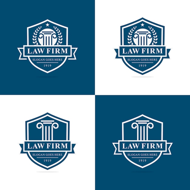 Set of law firm logo template