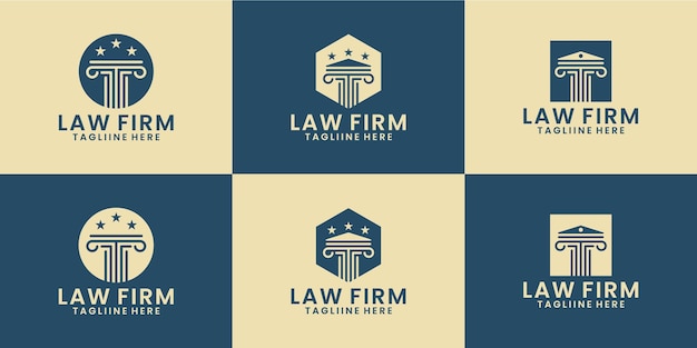 set of Law firm luxury logo design inspirations