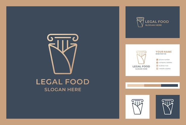 Set of Law logotype business card