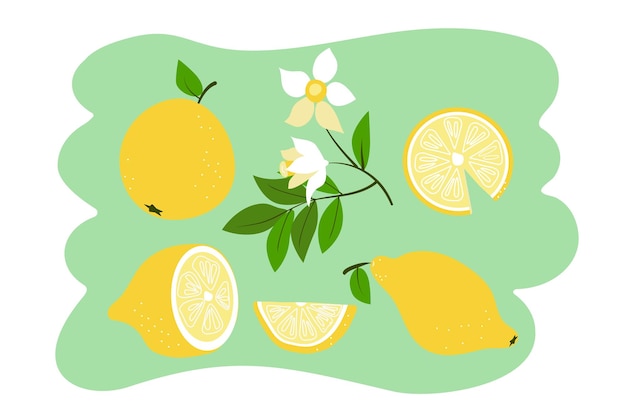 Vector set of lemons 1