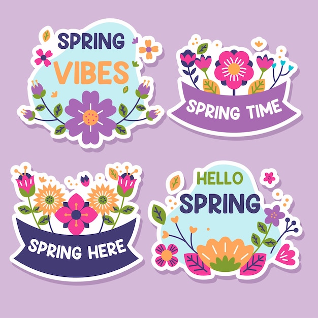 Vector set lente stickers collectie