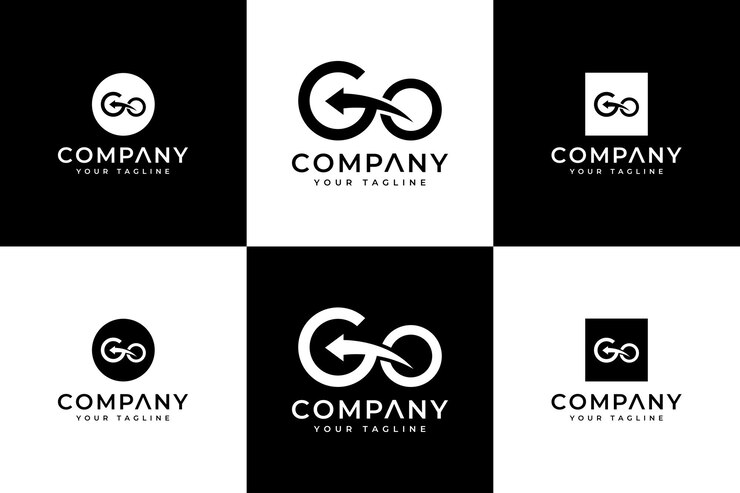 모든 용도로 사용할 수 있는 레터 이동 로고 창의적인 디자인 세트