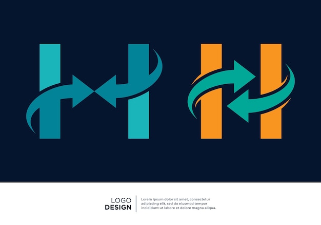 Set of letter H business logo design inspiration