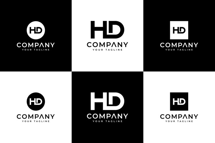 모든 사용을 위한 편지 hd 로고 창의적인 디자인 세트