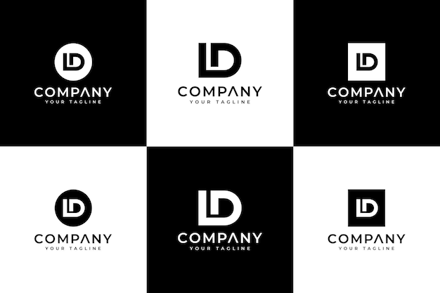 Set of letter id logo creative design for all uses