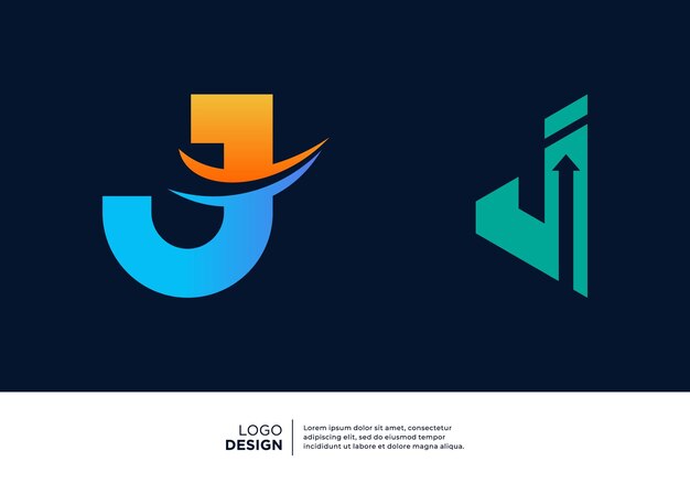 Vector set of letter j business logo design inspiration