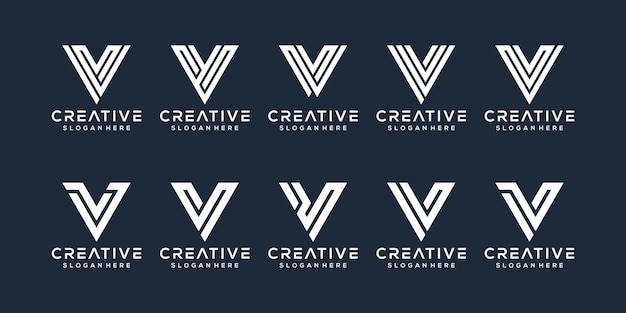 Set of letter  logo design