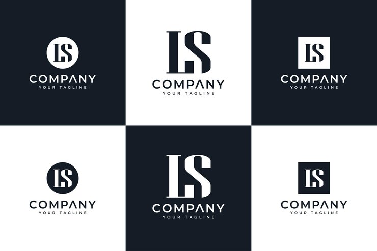 모든 용도로 사용할 수 있는 편지 ls 로고 창의적인 디자인 세트