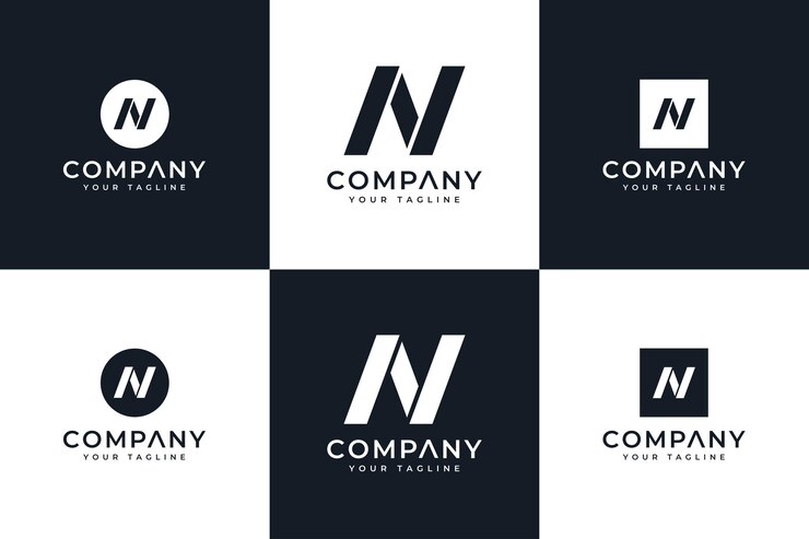 모든 용도를 위한 문자 n 로고 창의적인 디자인 세트