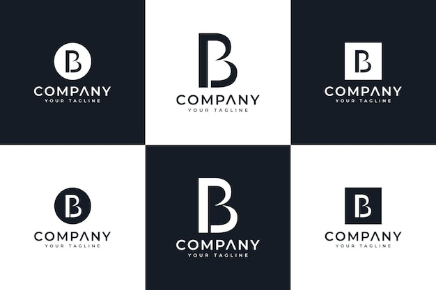모든 용도를 위한 편지 pb 로고 창의적인 디자인 세트