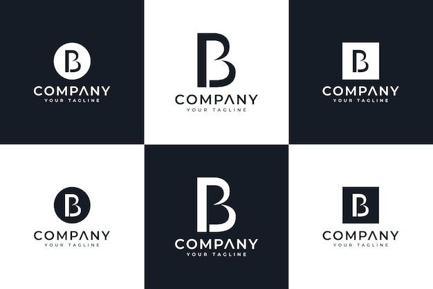 Set of letter pb logo creative design for all uses