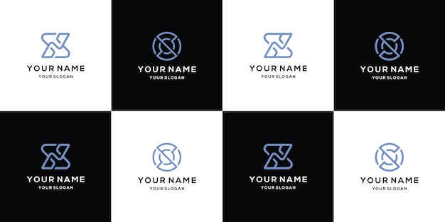 Vector set of letter s logo design template