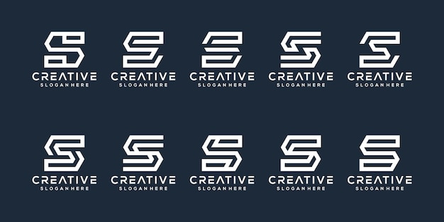 Set of letter s logo design