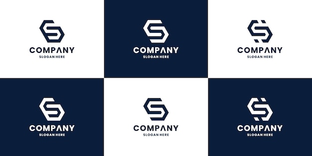 Набор букв S вензель логотип вдохновение для идентичности вашей компании