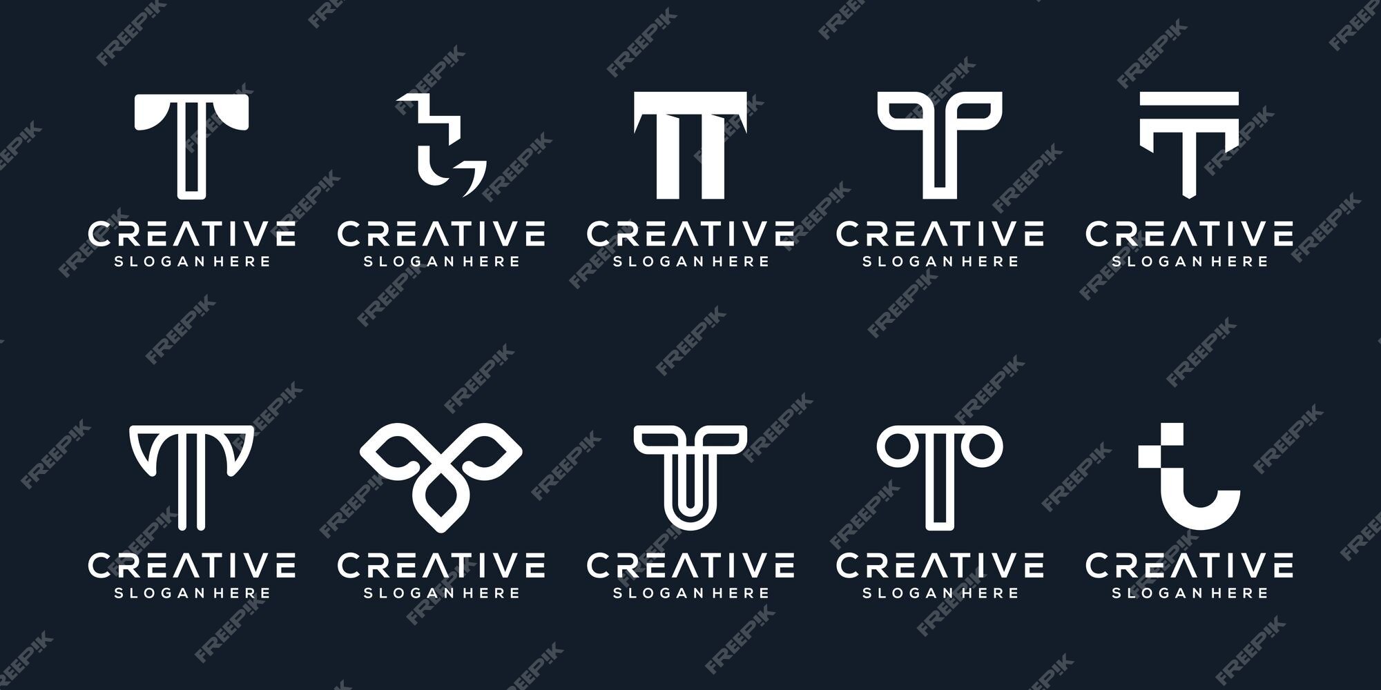 Premium Vector  Collection letter t monogram logo design