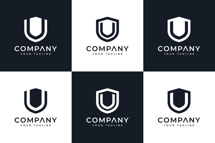 모든 용도로 사용할 수 있는 편지 uu 로고 창의적인 디자인 세트