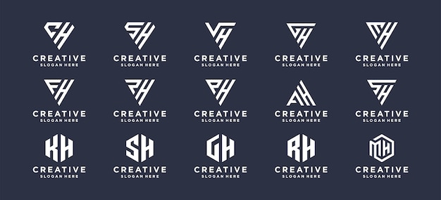 Set di marchio del logo lettermark