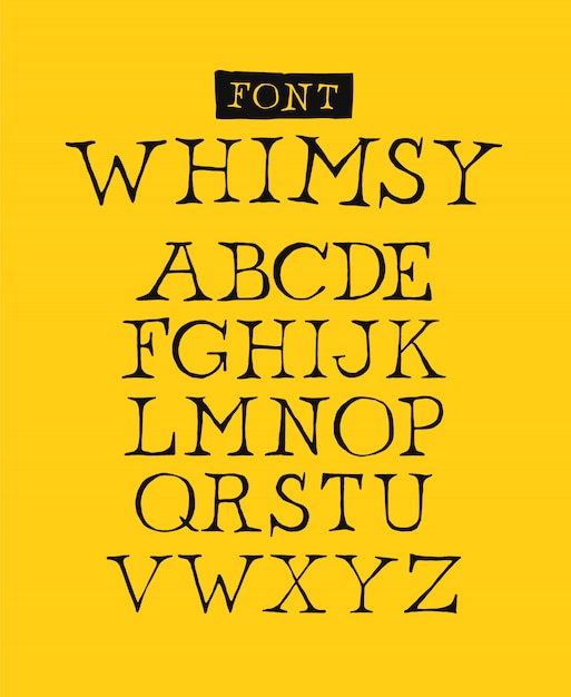 Set of letters of the english font.