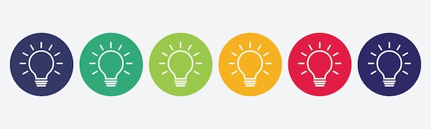 Set of light bulb icons