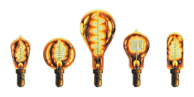 A set of light bulbs.