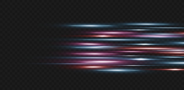 Vector set of light effects. glare and flash. bright beams of light.