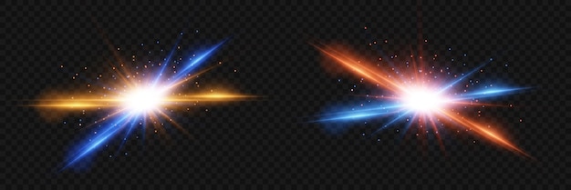 スペシャルエフェクトとフラッシュのセット 星とエネルギーの爆発