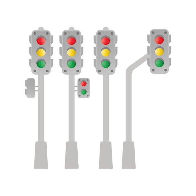 Set of light traffic lights.