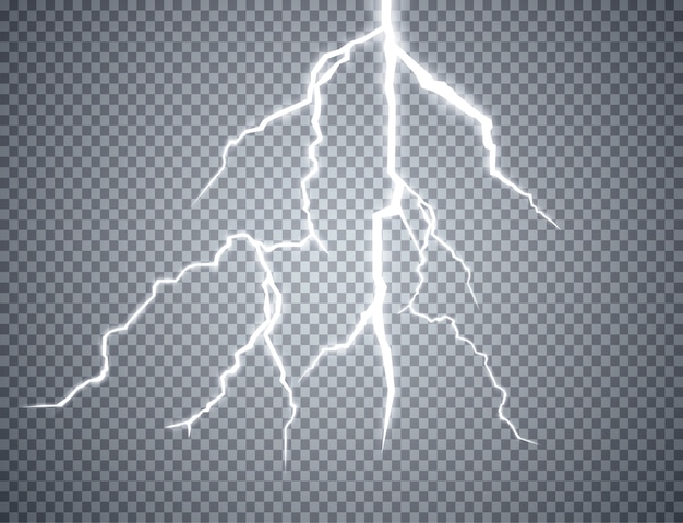 Vector set of lightnings on transparetn