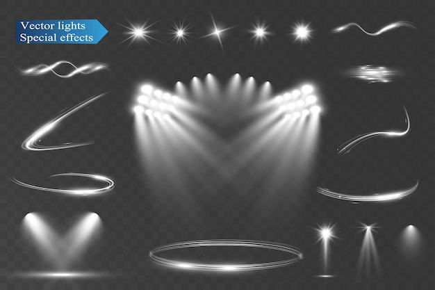 a set of lights for the show