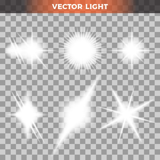 Set of Lights on transparent background