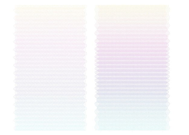 線形の背景を設定します 柔らかい虹色 デザイン要素 折れ線ギョーシェ 紙幣の卒業証書と証明書のテンプレートの保護層 ベクトル イラスト EPS 10