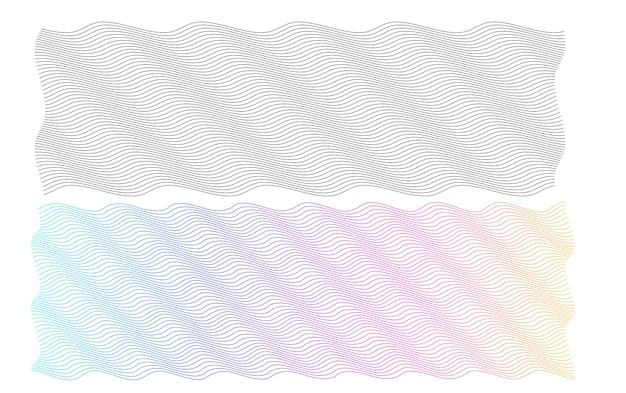 線形の背景を設定します 柔らかい虹色 デザイン要素 折れ線ギョーシェ 紙幣の卒業証書と証明書のテンプレートの保護層 ベクトル イラスト EPS 10