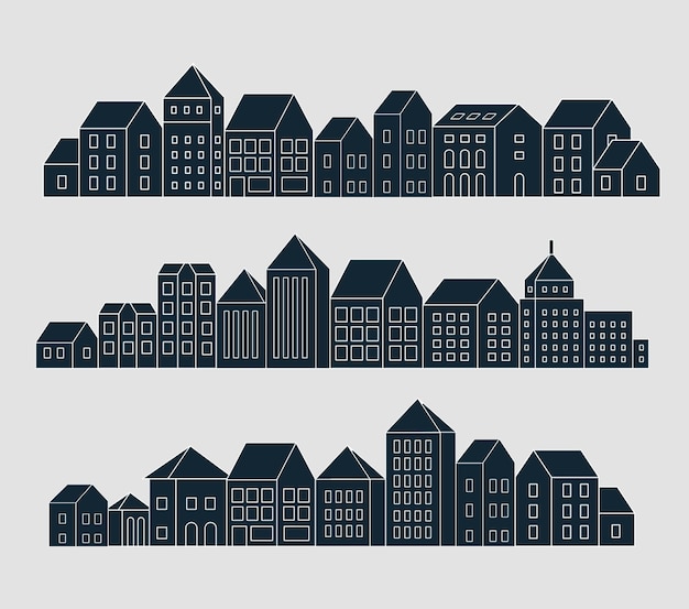 Vector set of linear landscape