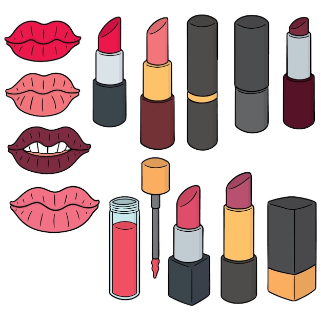 Set of lipsticks