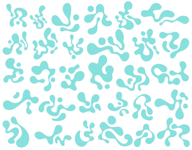 Vector set of liquid abstract vector element