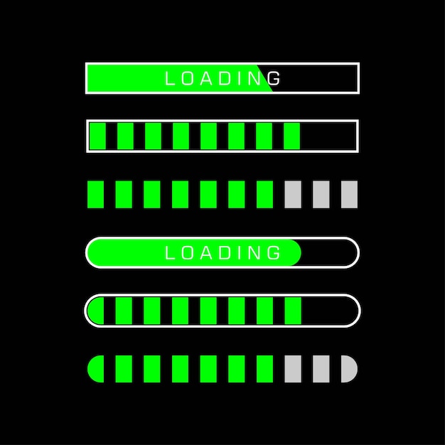 set of loading bar icon vector illustration