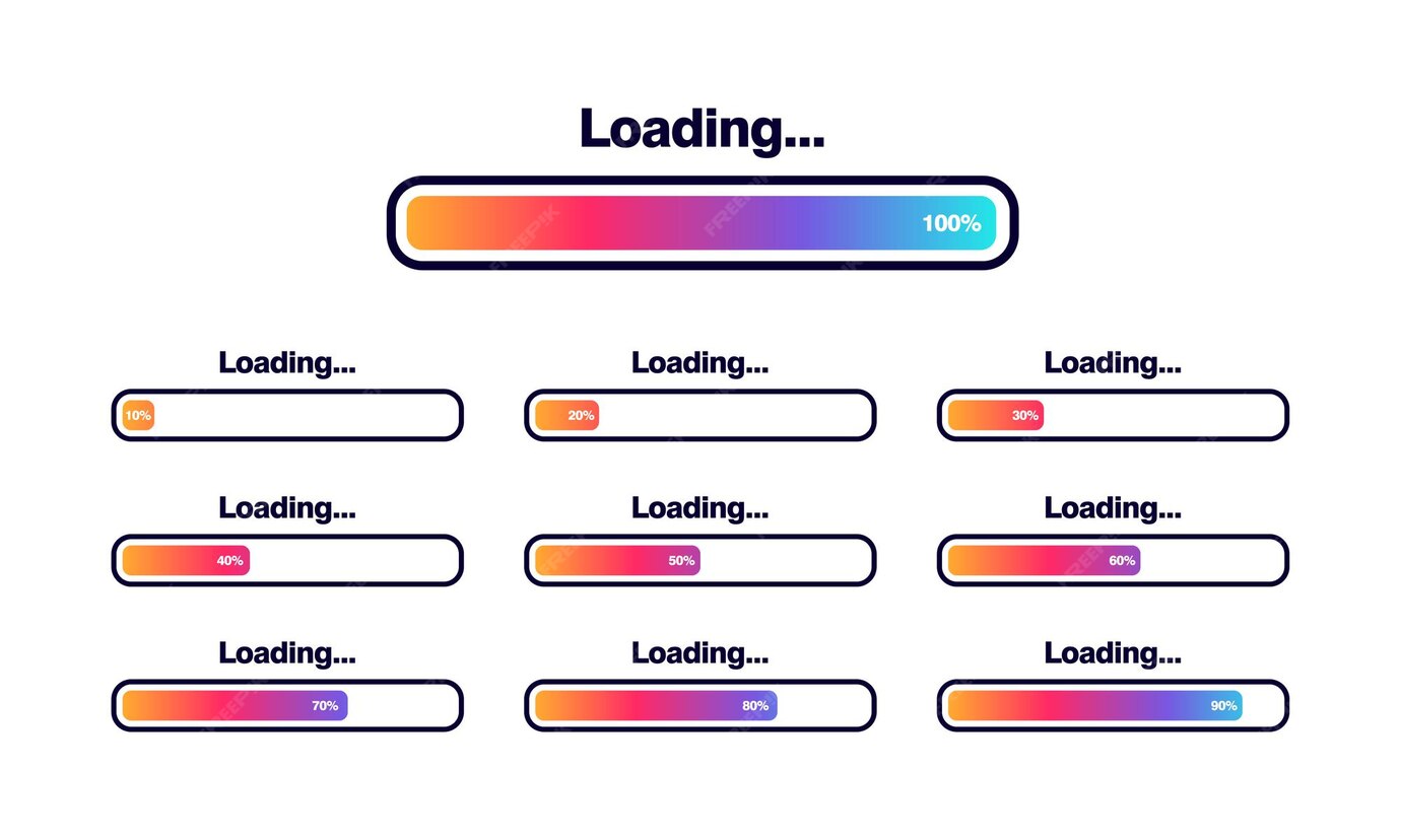 Premium Vector | Set of loading bar vector illustration. progress ...